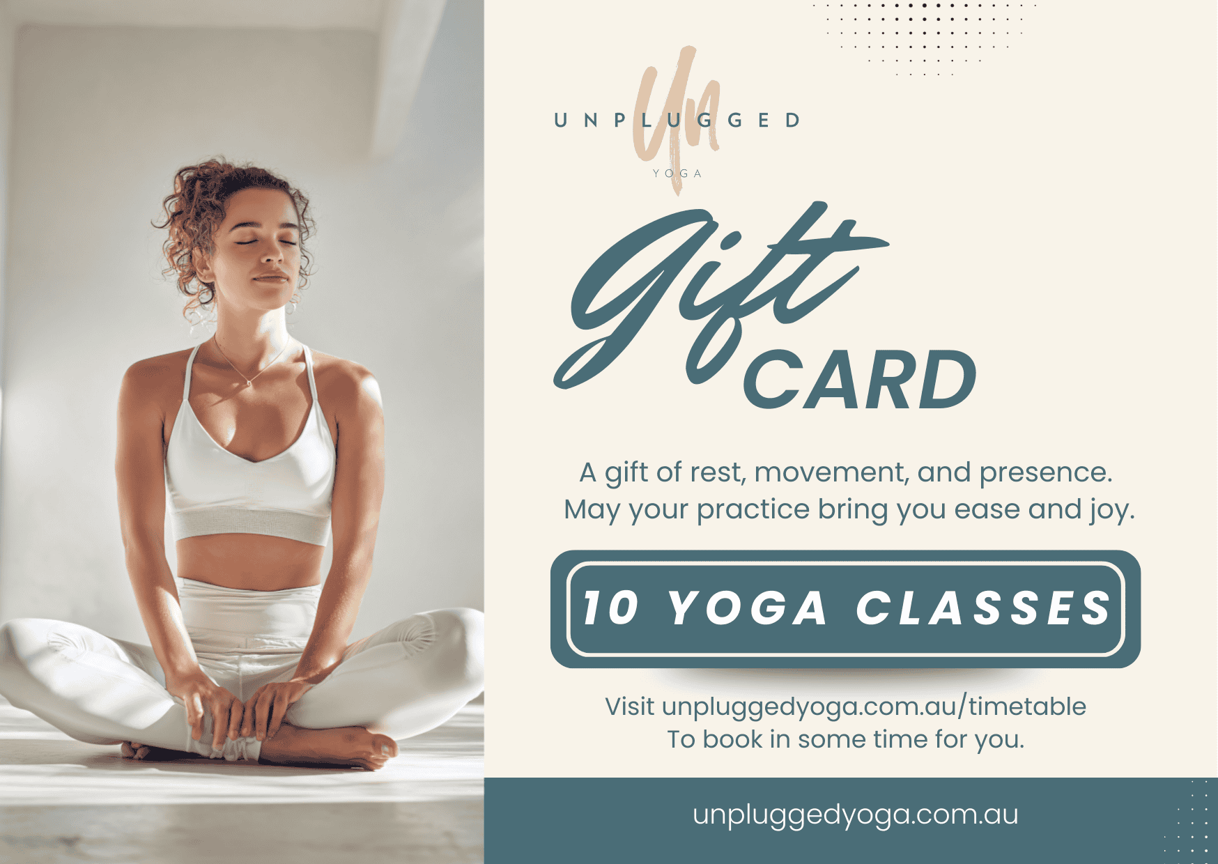 10 Class Yoga Gift Card