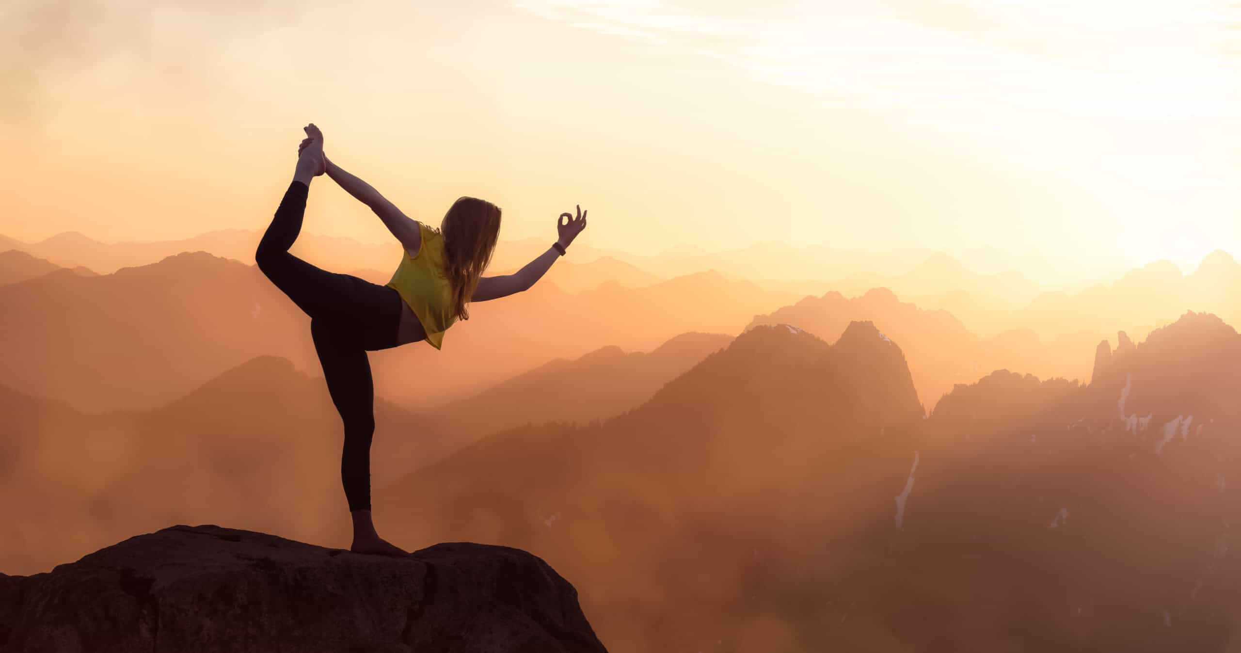 Yoga practitioner in nature